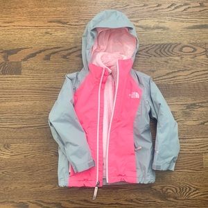 North Face Triclimate Ski Coat Toddler Girls Pink and Gray XXS 5T